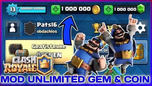 Download Clash Royale Mod Apk Unlimited Money, Elixir, and Gems for Android & iOS