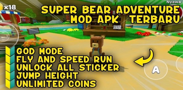 Download Super Bear Adventure Mod Apk Unlimited Money & Unlock All Skin (No ADS)