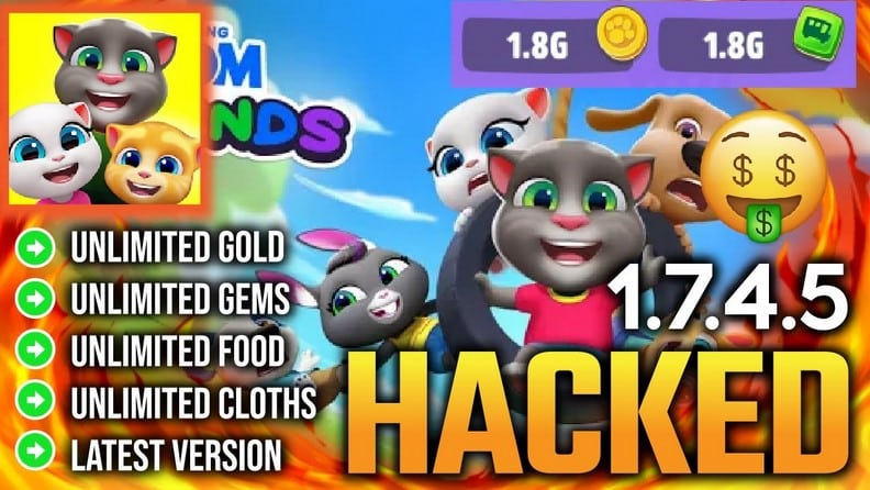 Link Download My Talking Tom Friends Mod Apk Free Shopping (Unlimited Money)