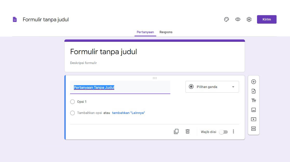 Tutorial membuat google form untuk kuesioner soal absensi